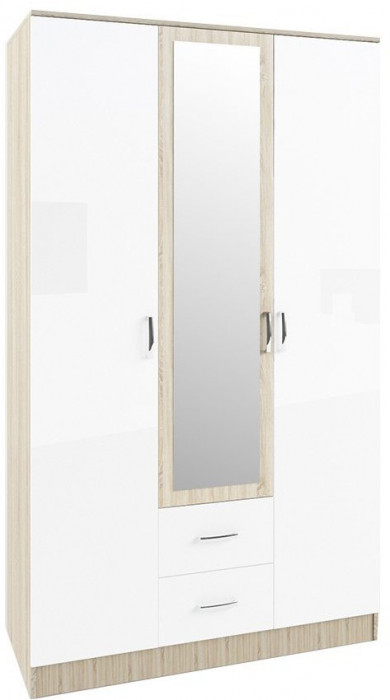 Модульная спальня Софи, композиция 2, Белый глянец/Дуб Сонома