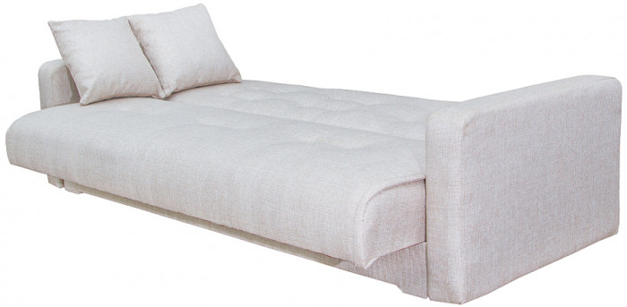 Диван Лондон 120, рогожка, полностью серый, пружинный блок Боннель