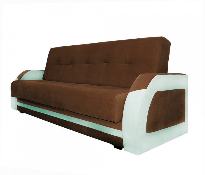 Диван-книжка Феникс 120 коричневый, пружинный блок Боннель