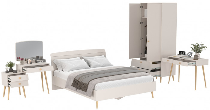 Афина Спальня 08-1600, кашемир серый