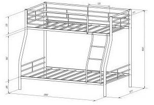 Двухъярусная кровать Гранада-2, серая