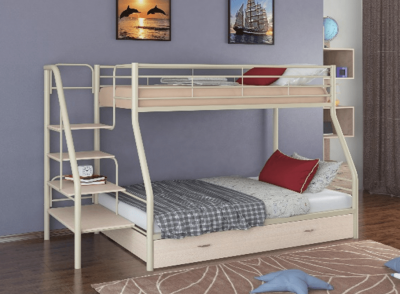 Двухъярусная кровать Толедо-1Я (Черный)