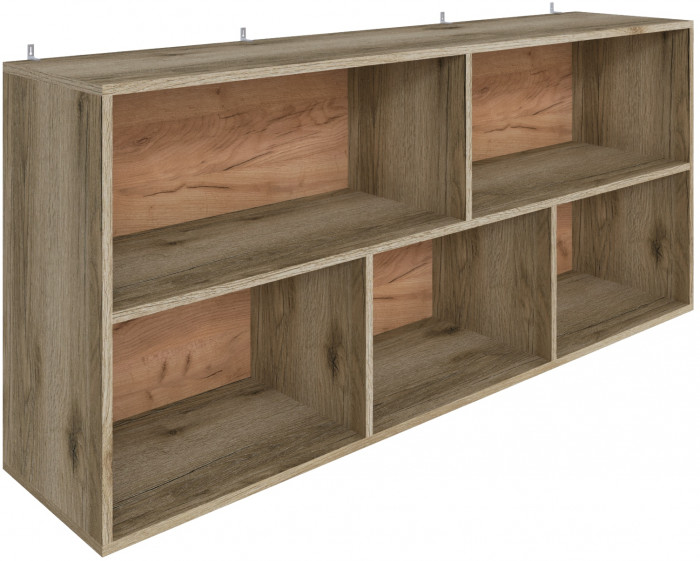 Полка навесная (открытая) Мадрид ПНО-4 (1,5) дуб делано