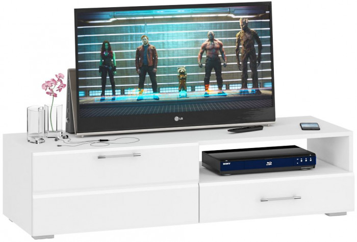 Спальня Стандарт 3-0800, белый/фасады ТВ тумбы МДФ белый глянец