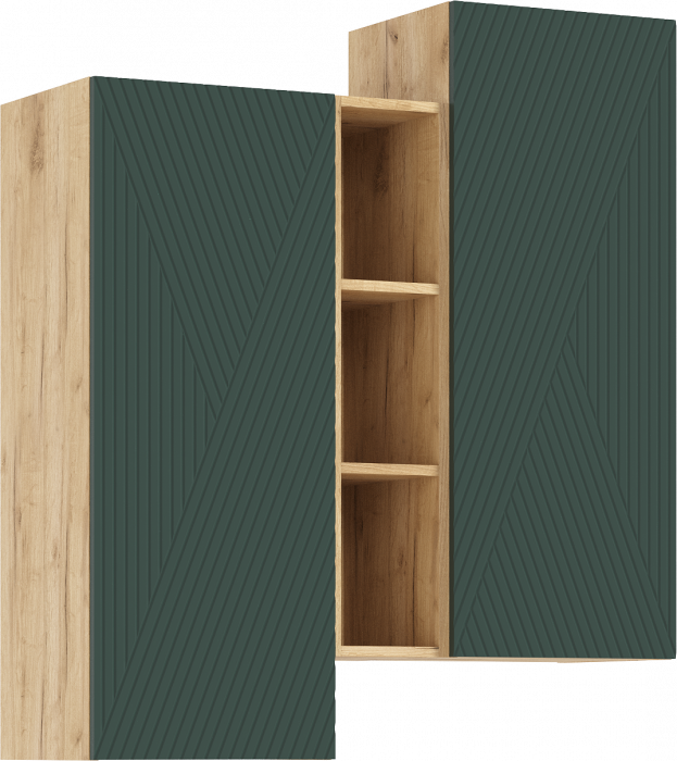 Флэш Модульная Гостиная, вариант №1, Браш мени грин/Дуб крафт