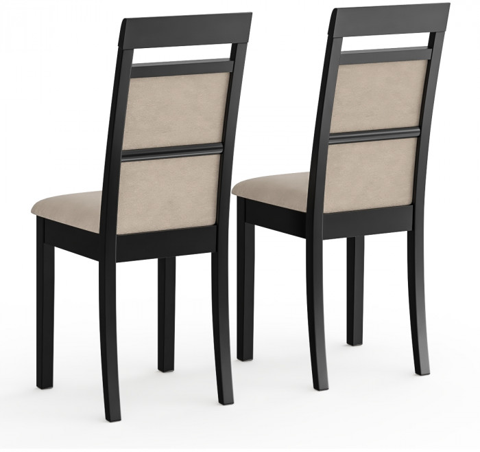 Два стула Мебель--24 Гольф-12 разборных, цвет венге, обивка ткань велюр капучино 25, ШхГхВ 40х40х100 см., от пола до верха сиденья 47 см.(мягк спинка)