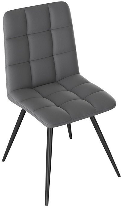 Бруно Стул (конус Т3) (Черный муар матовый/Кожзам Бежевый)