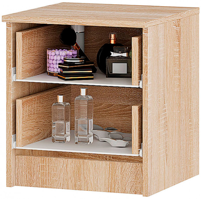 "Сакура" тумбы (2 шт) (400х450х410) дуб сонома/белый