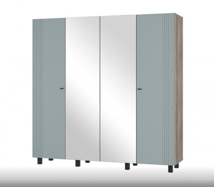 "Олива" ШК-13 Шкаф 4-х створчатый Дуб каньон/MF11 Шарли Бриз