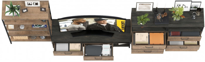 Трувор Гостиная 098, дуб гранж песочный/интра