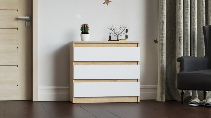 Мори Комод МК800.1, дуб сонома/белый