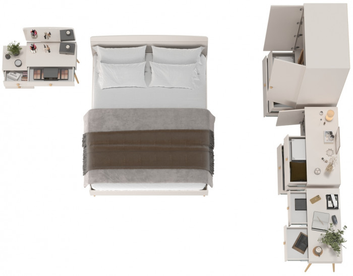 Афина Спальня 09-1600, кашемир серый