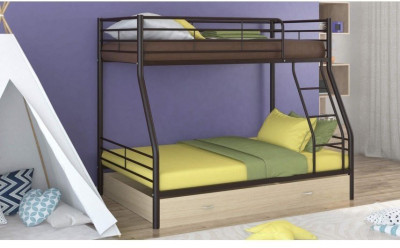 Двухъярусная кровать Гранада-2Я (Дуб молочный, Коричневый)