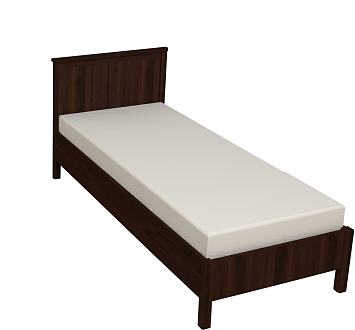 Кровать с ортопедическим основанием (металл) Sherlock 45 90х200, орех