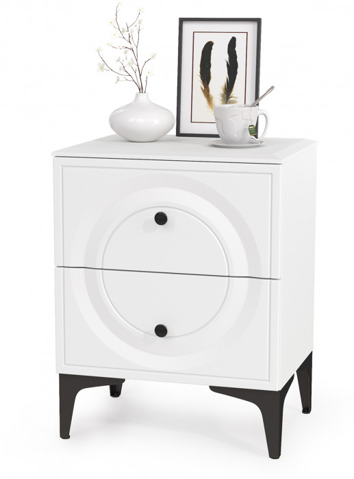 Валенсия Спальня № 03, цвет ЛДСП белый шагрень/МДФ белый шагрень, ортопед есть, сп. м. 1600х2000 мм., б/м