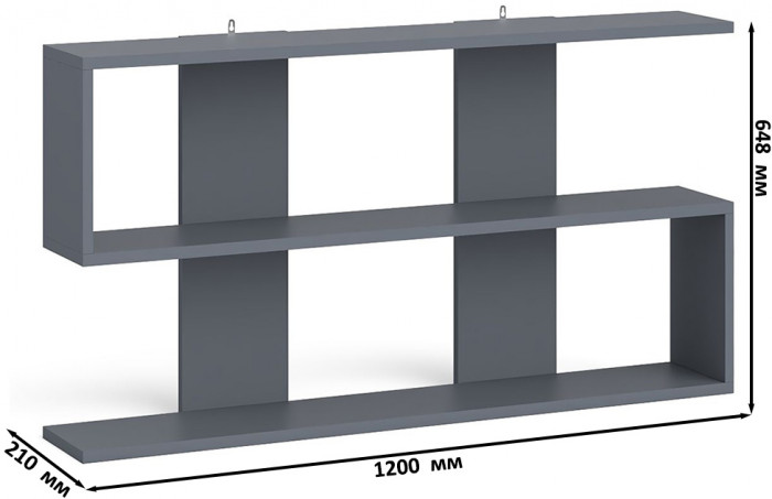 Мори компьютерный стол МС-16 левый + Пенал МШ400.1 + Полка 1200, графит/белый