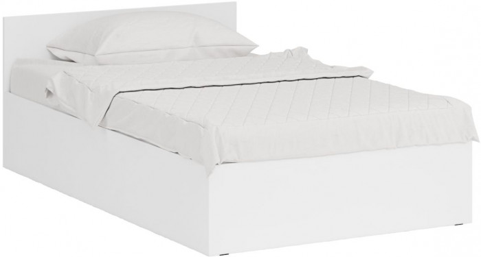 Кровать 1200 + Пенал Стандарт, цвет белый, ШхГхВ 123,5х203,5х70 + 45х52х200 см., сп.м. 1200х2000 мм., без матраса, основание есть