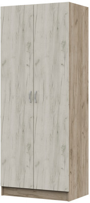 ШК 555 Бася ЛДСП шкаф полки дуб крафт серый/дуб крафт белый