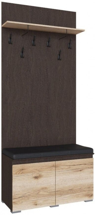 Плейона Тумба с вешалкой венге/дуб делано