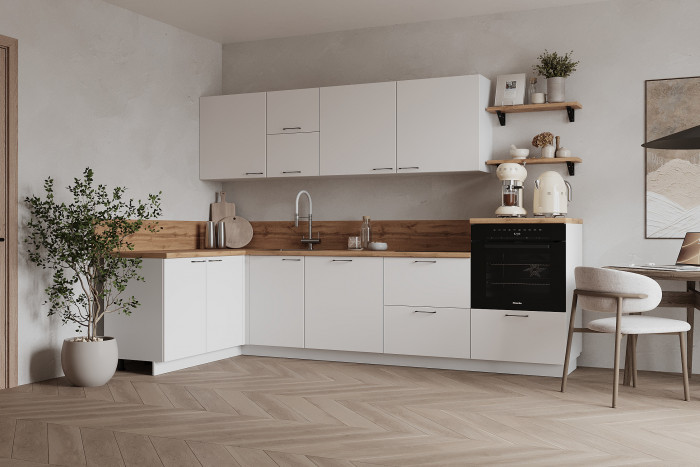 КГ Угловой 1500х2850 (с пм) , Белый софт матовый  Арника РМ