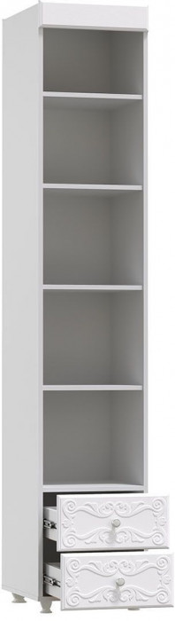 Стеллаж с ящиками Италия ИТ-40 гл. 560 белое дерево