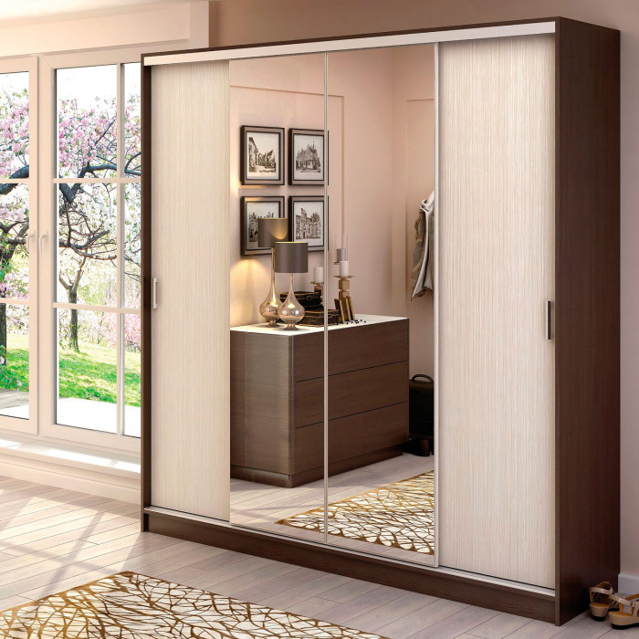 Альянс 2,0 шкаф-купе (2000*2200*610 мм) венге/белфорт