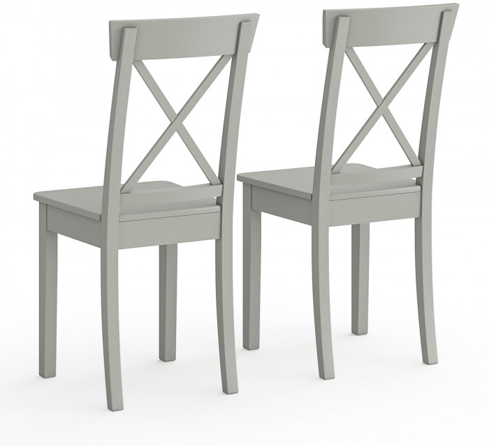 Два стула Мебель--24 Гольф-14 разборных, цвет серый, деревянное сиденье серое, ШхГхВ 41х42х95 см., от пола до верха сиденья 47 см.