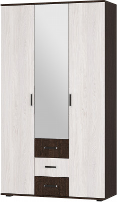 Шкаф трехдверный Белла, венге/ясень белый