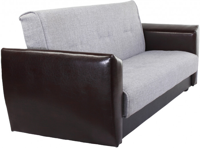 Диван книжка Амстердам 120 рогожка серая