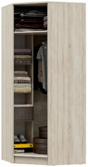 С/Г Мартина Шкаф угловой для одежды (Дуб Сонома / белый)