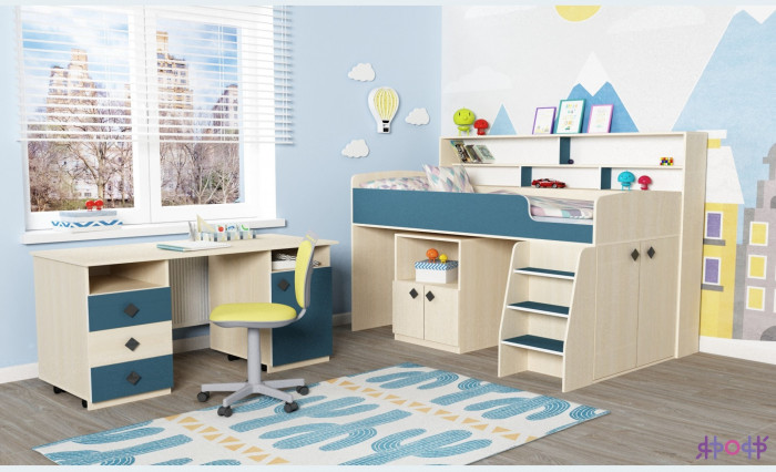 Кровать-чердак Малыш 5 (Винтерберг/Винтерберг)