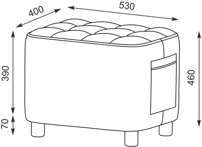 Афина Спальня 4-25901М1к.с. Трюмо + Банкетка 6-5127ТКВбеж Вики, кашемир серый/ткань бежевая
