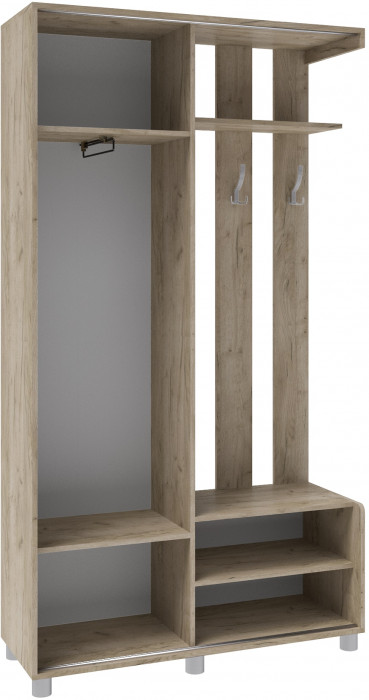 Прихожая Ларго-2 (2100х1150х420) дуб крафт серый