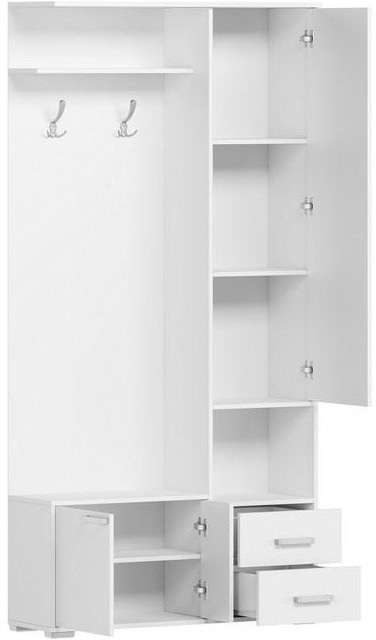 Домино А Шкаф с зеркалом (Венге / дуб молочный)