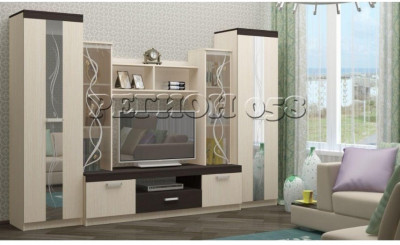 Гостиная Гамма-2 ЛДСП (Ясень шимо светлый / Венге)