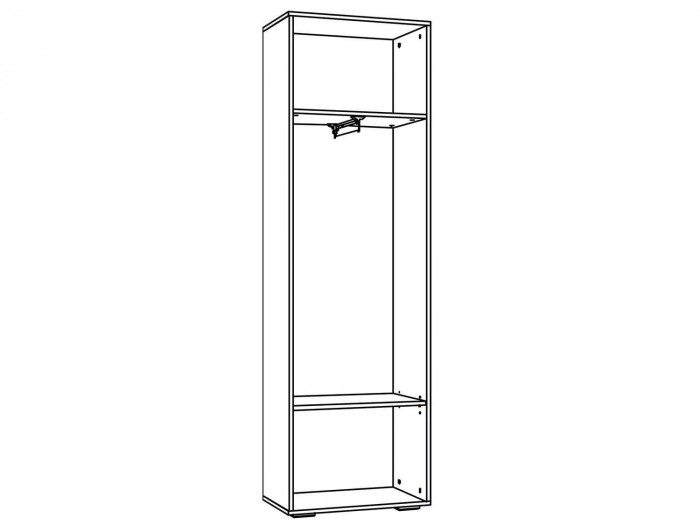 НМ 013.16 Шкаф для одежды с зеркалом Livorno /дуб бунратти / софт графит