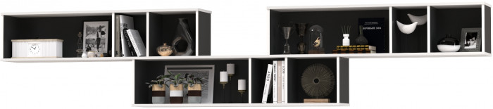 Сидней 15.57 Полка 3 штуки, белый/чёрный