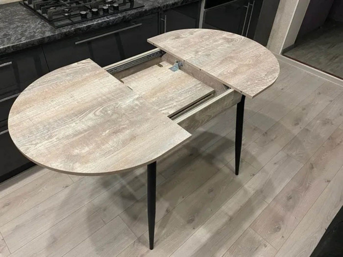 Стол обеденный Стиль-1 черный / Бетон пайн темный