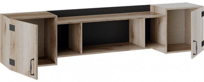 Окланд ТД-324.12.21 Шкаф навесной (Фон Черный/Дуб Делано)