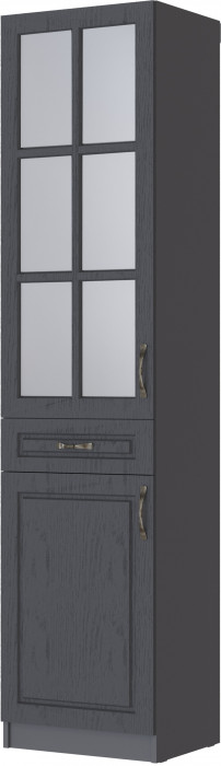 Пенал-витрина Апполия, Графит серый/Лунный кратер