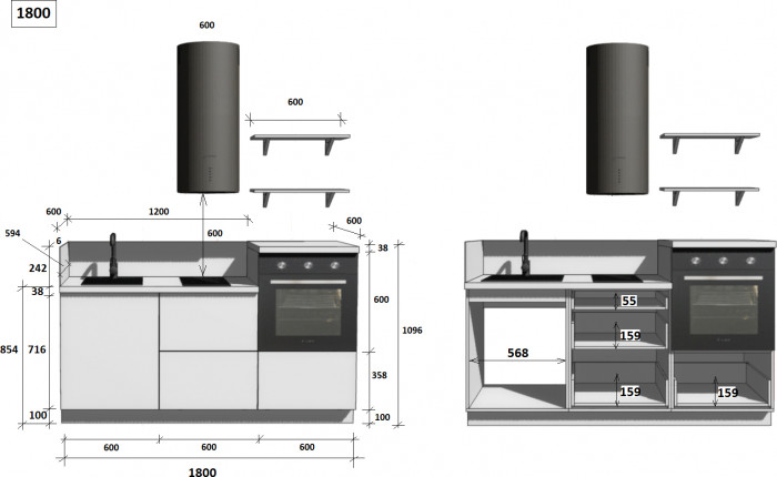 КГ 1800 Эмаль, Белый Арника РМ в.3