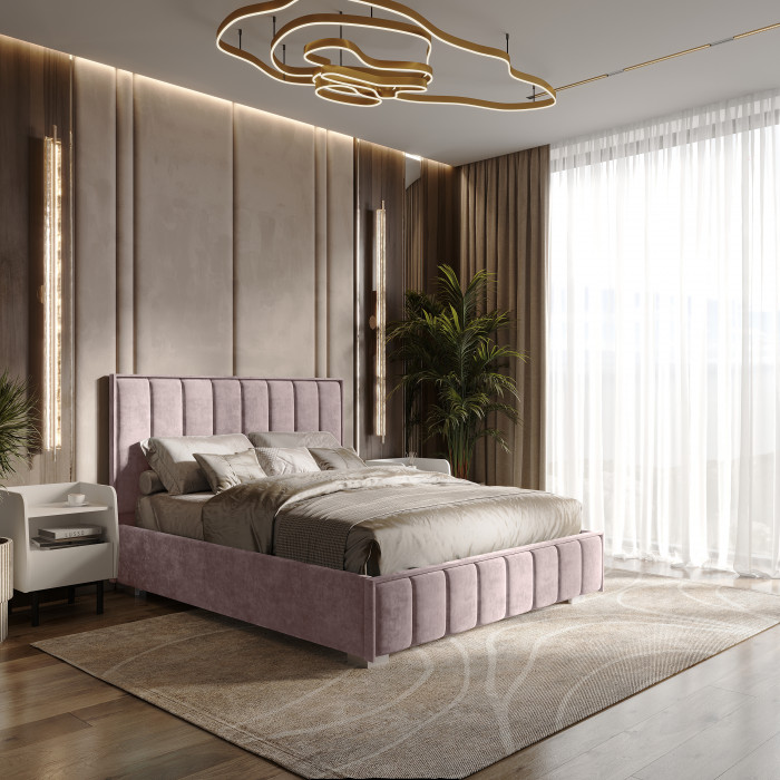 Кровать с подъемным механизмом Мирабель КР-11 (1,4м), Шарли пинк