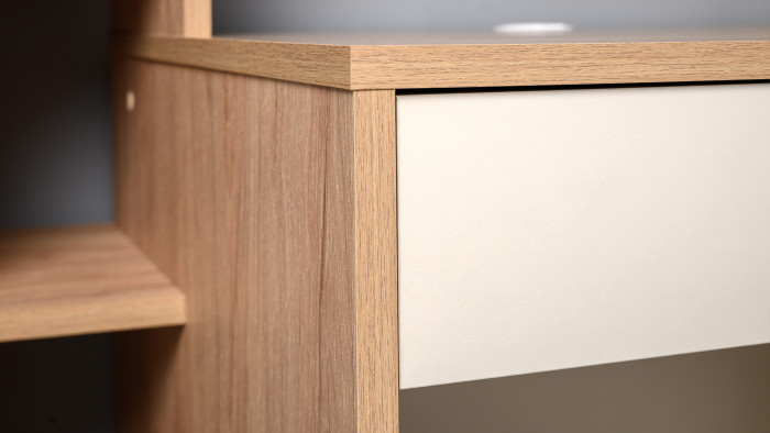 Стол компьютерный Комфорт 12.71, цвет гикори рокфорд натуральный/сатин, ШхГхВ 116,7х60,2х165,4 см., НЕ универсальная сборка