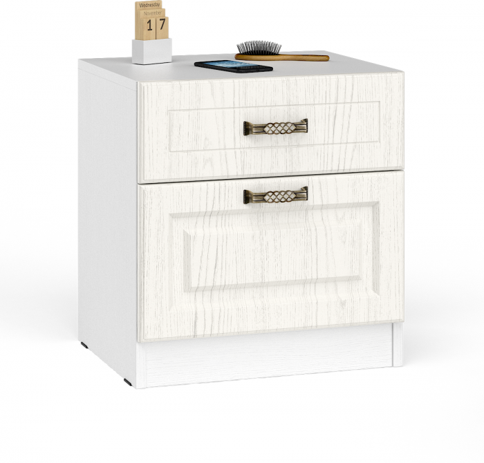 Ливерпуль Кровать 11.08 + осн. + ножки + две Тумбы 08.146 + две 10.117, цвет ясень ваниль/белый, ШхГхВ 266х204х112 см., 1600х2000 мм., б/м, орт. есть