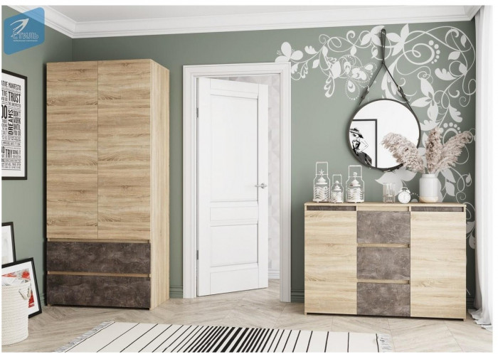 Милано-3 Комод (Белый, Белый)