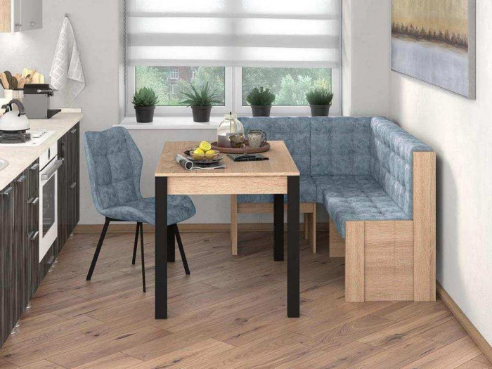 Угловая скамья Квадро дуб сонома/Лагуна