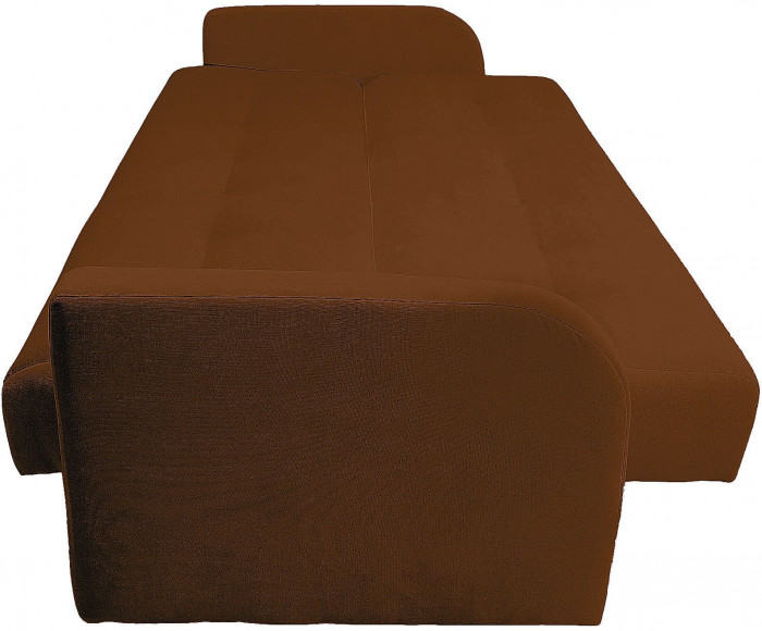 Раскладной диван-кровать, прямой, книжка, цвет коричневый, велюр, Лондон Люкс 140