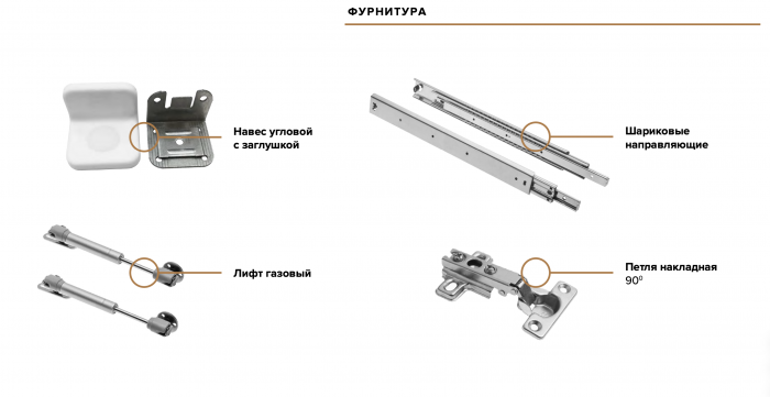 Норд Полка косметическая (Дуб Крафт, Дуб Крафт)