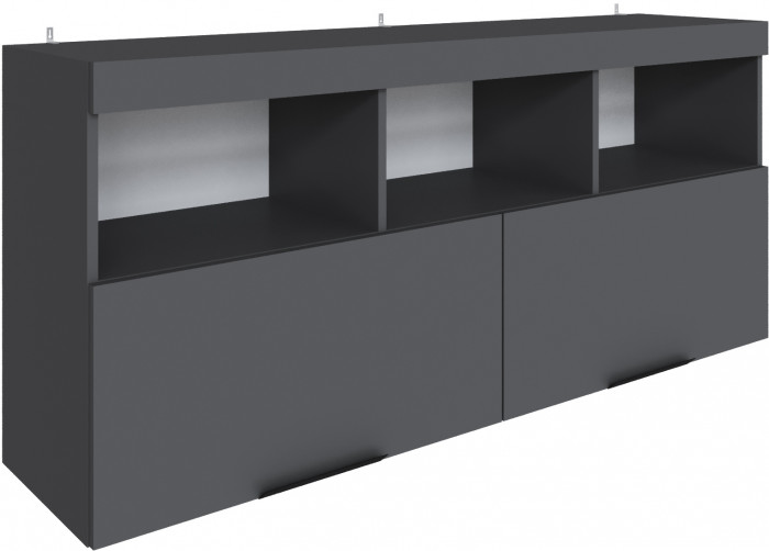 Полка навесная Мадрид ПН-1 (1,5) графит серый