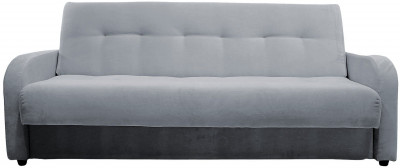 Раскладной диван-кровать, прямой, книжка, цвет серый, велюр, Лондон Люкс 120